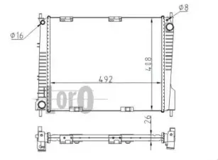 0420170048B LORO Радиатор, охлаждение двигателя