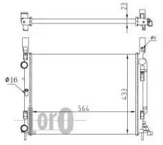 042-017-0061 LORO Радиатор, охлаждение двигателя