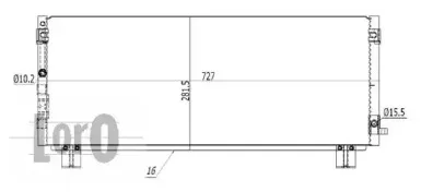 051-016-0021 LORO Конденсатор, кондиционер