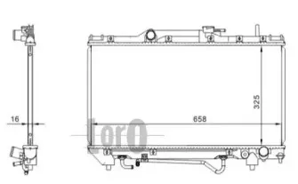 0510170003B LORO Радиатор, охлаждение двигателя