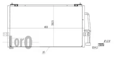 052-016-0002 LORO Конденсатор, кондиционер