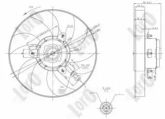 053-014-0026 LORO Вентилятор, охлаждение двигателя