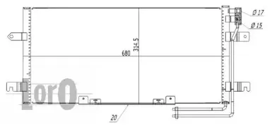053-016-0032 LORO Конденсатор, кондиционер