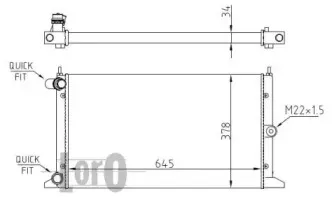 053-017-0048 LORO Радиатор, охлаждение двигателя