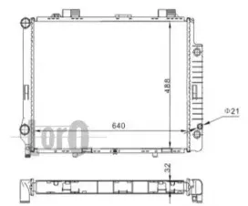 054-017-0017 LORO Радиатор, охлаждение двигателя