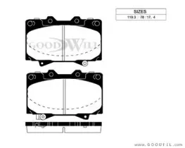 1004 F GOODWILL Комплект тормозных колодок, дисковый тормоз