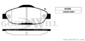 1117 F GOODWILL Комплект тормозных колодок, дисковый тормоз