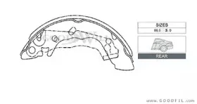2055 RB GOODWILL Комплект тормозов, барабанный тормозной механизм