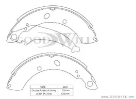 2096 RB GOODWILL Комплект тормозов, барабанный тормозной механизм