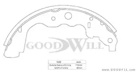 2097 RB GOODWILL Комплект тормозов, барабанный тормозной механизм
