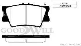 2114 R GOODWILL Комплект тормозных колодок, дисковый тормоз
