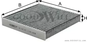 AG 434 CFC GOODWILL Фильтр, воздух во внутренном пространстве