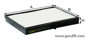AG 628 CF GOODWILL Фильтр, воздух во внутренном пространстве