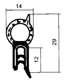 00600 METALCAUCHO Уплотнение двери