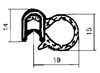 00601 METALCAUCHO Уплотнение двери