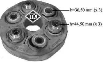 04417 METALCAUCHO Шарнир, продольный вал