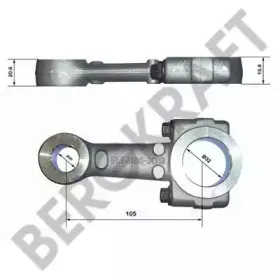 BK1100421AS BERGKRAFT Шатун, пневматический компрессор