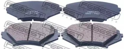 0501-FEF FEBEST Комплект тормозных колодок, дисковый тормоз