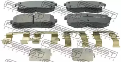 1201-H1R FEBEST Комплект тормозных колодок, дисковый тормоз
