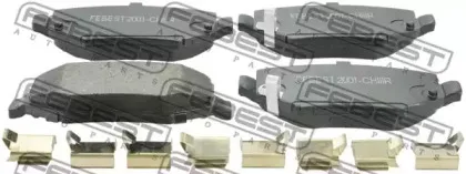 2001-CHIIIR FEBEST Комплект тормозных колодок, дисковый тормоз