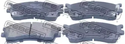 2201-SPORF FEBEST Комплект тормозных колодок, дисковый тормоз