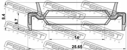 95EAY-15250708X FEBEST Прокладка, ступенчатая коробка