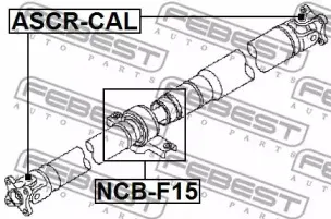 NCB-F15 FEBEST Подшипник, промежуточный подшипник карданного вала