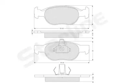 BD S823P STARLINE Комплект тормозных колодок, дисковый тормоз