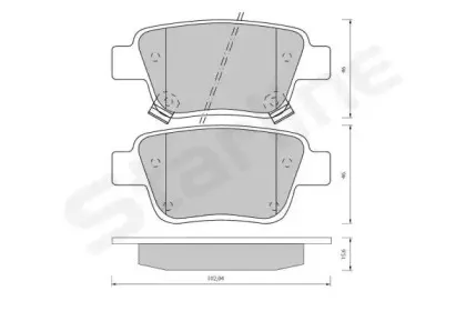 BD S834P STARLINE Комплект тормозных колодок, дисковый тормоз