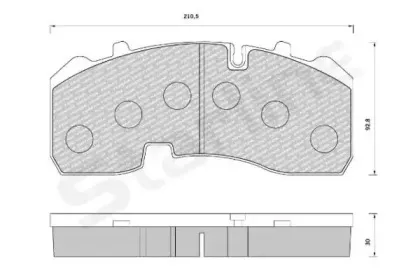 BD T005 STARLINE Комплект тормозных колодок, дисковый тормоз