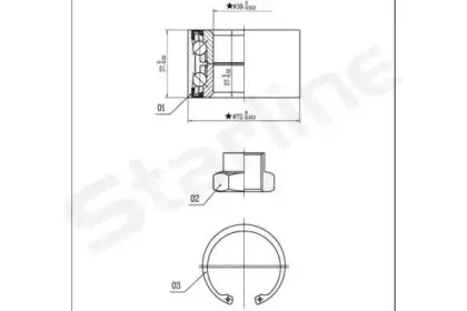 LO 01432 STARLINE Комплект подшипника ступицы колеса