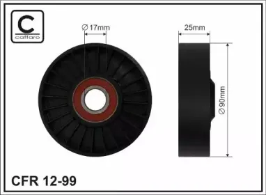 12-99 CAFFARO Натяжной ролик, поликлиновойремень
