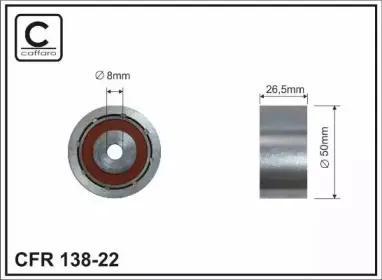 138-22 CAFFARO Паразитный / ведущий ролик, поликлиновой ремень