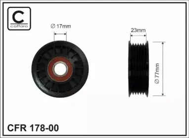 178-00 CAFFARO Натяжной ролик, поликлиновойремень