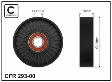 293-00 CAFFARO Натяжной ролик, поликлиновойремень