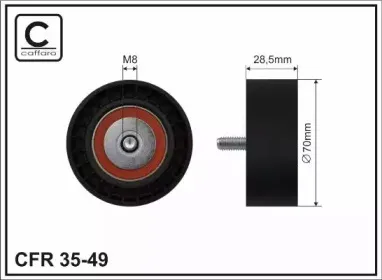 35-49 CAFFARO Натяжной ролик, поликлиновойремень