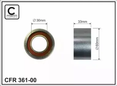 361-00 CAFFARO Натяжной ролик, ремень ГРМ
