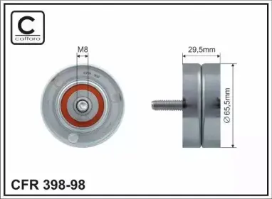 398-98 CAFFARO Натяжной ролик, поликлиновойремень