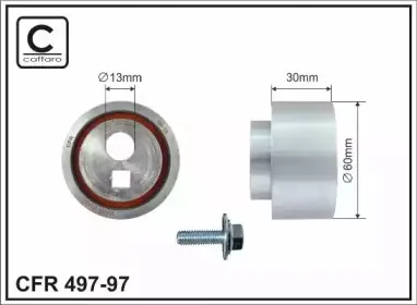 497-97 CAFFARO Натяжной ролик, ремень ГРМ