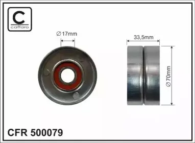 500079 CAFFARO Натяжной ролик, поликлиновойремень