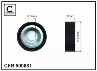 500081 CAFFARO Натяжной ролик, поликлиновойремень