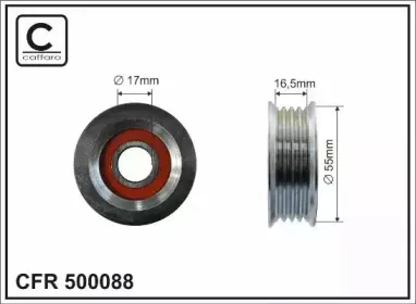 500088 CAFFARO Паразитный / ведущий ролик, поликлиновой ремень