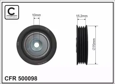 500098 CAFFARO Натяжной ролик, поликлиновойремень