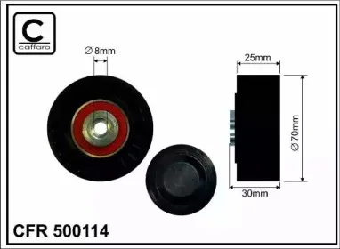 500114 CAFFARO Паразитный / ведущий ролик, поликлиновой ремень