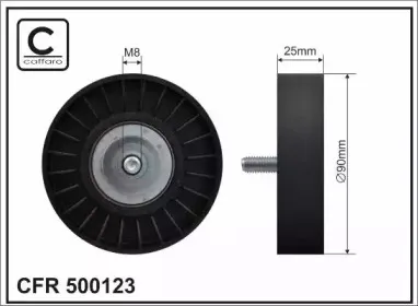500123 CAFFARO Паразитный / ведущий ролик, поликлиновой ремень