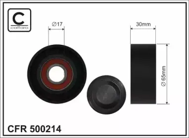 500214 CAFFARO Натяжной ролик, поликлиновойремень