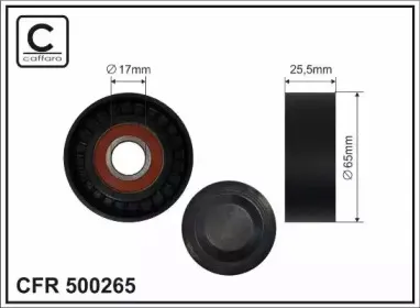 500265 CAFFARO Натяжной ролик, поликлиновойремень