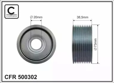 500302 CAFFARO Натяжной ролик, поликлиновойремень