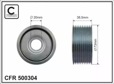 500304 CAFFARO Натяжной ролик, поликлиновойремень