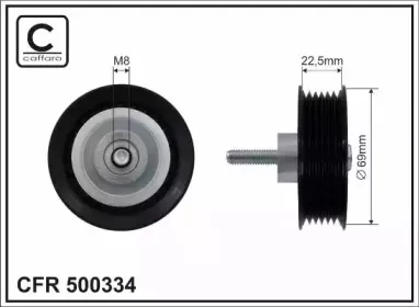 500334 CAFFARO Паразитный / ведущий ролик, поликлиновой ремень